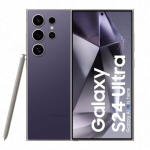 Samsung Galaxy S24 Ultra 5G AI Smartphone with Galaxy AI (Titanium Violet, 12GB, 256GB Storage), Snapdragon 8 Gen 3, 200 MP Camera with ProVisual Engine and