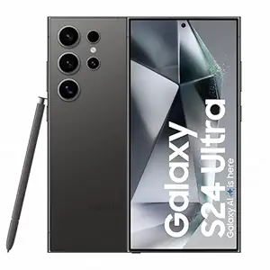 Samsung Galaxy S24 Ultra 5G AI Smartphone with Galaxy AI (Titanium Black, 12GB, 256GB Storage), Snapdragon 8 Gen 3, 200 MP Camera with ProVisual Engine and 5000mAh Battery