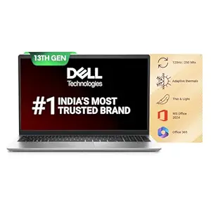 Dell Inspiron 3530, Intel Core i5-1334U, 13th Gen, 16GB RAM, 1TB SSD, FHD, 15.6"/39.62cm, Windows 11, MS Office 24, Silver, 1.62KG, Backlit Keyboard, McAfee 15 Month, Thin & Light Laptop